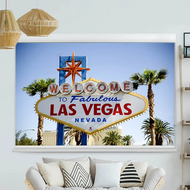 Kassettenrollo Motiv "Las Vegas" | bis B 420 x H 420 cm