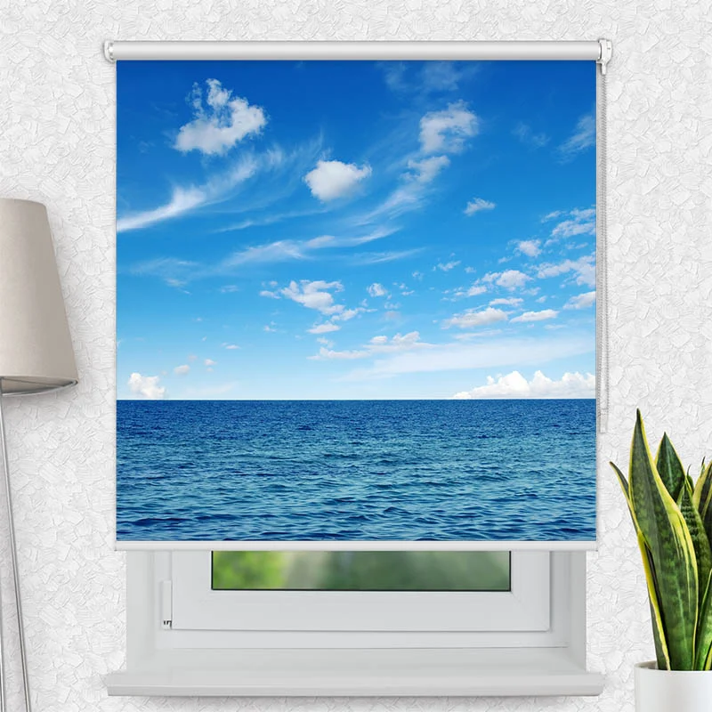 Motivrollo 'Ozean und Blauer Himmel' | Bis B 430 x H 440 cm