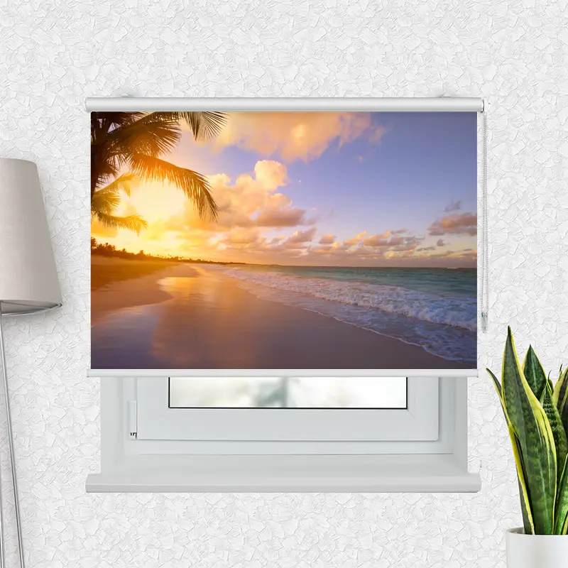 Motivrollo 'Sonnenuntergang Meer' | Bis B 430 x H 440 cm