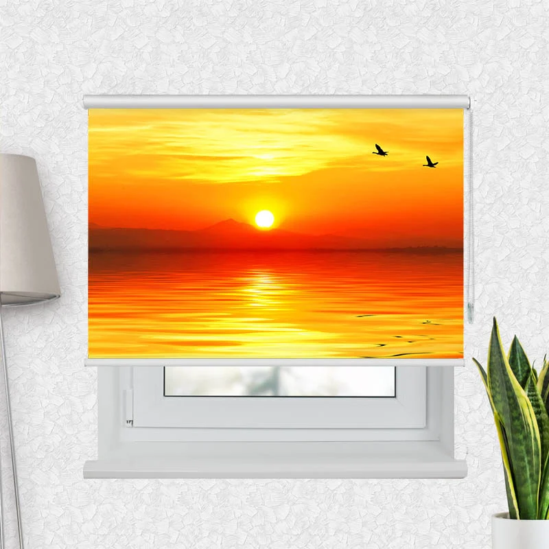 Motivrollo 'Sonnenuntergang Meer' | Bis B 430 x H 440 cm