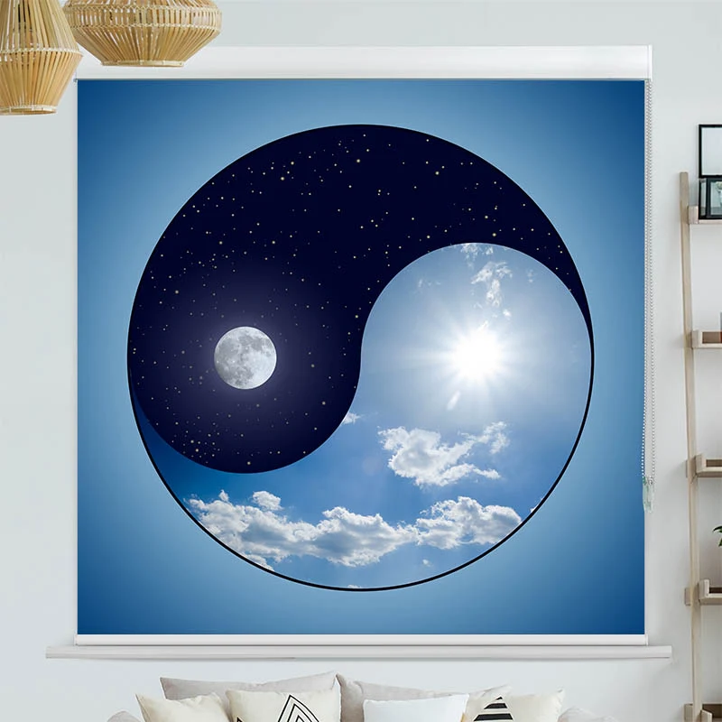 Kassettenrollo Motiv "Yin und Yang" | bis B 420 x H 420 cm