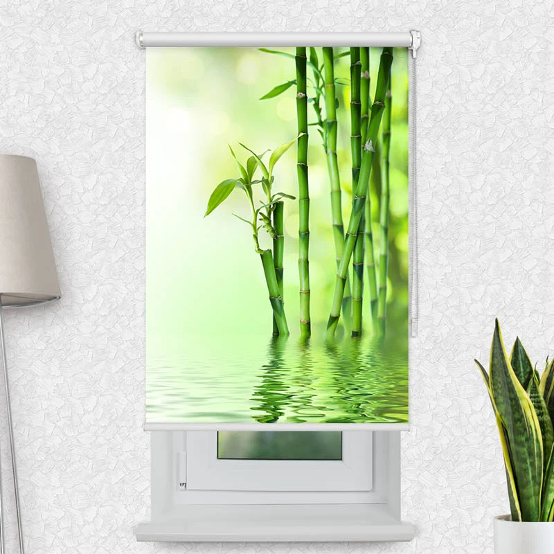 Motivrollo 'Bambus Wasser' | Bis B 430 x H 440 cm