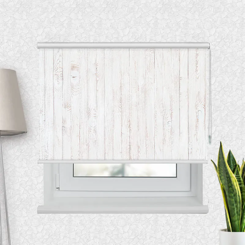 Motivrollo 'Hintergrund Weisse Holzlatten' | Bis B 430 x H 440 cm