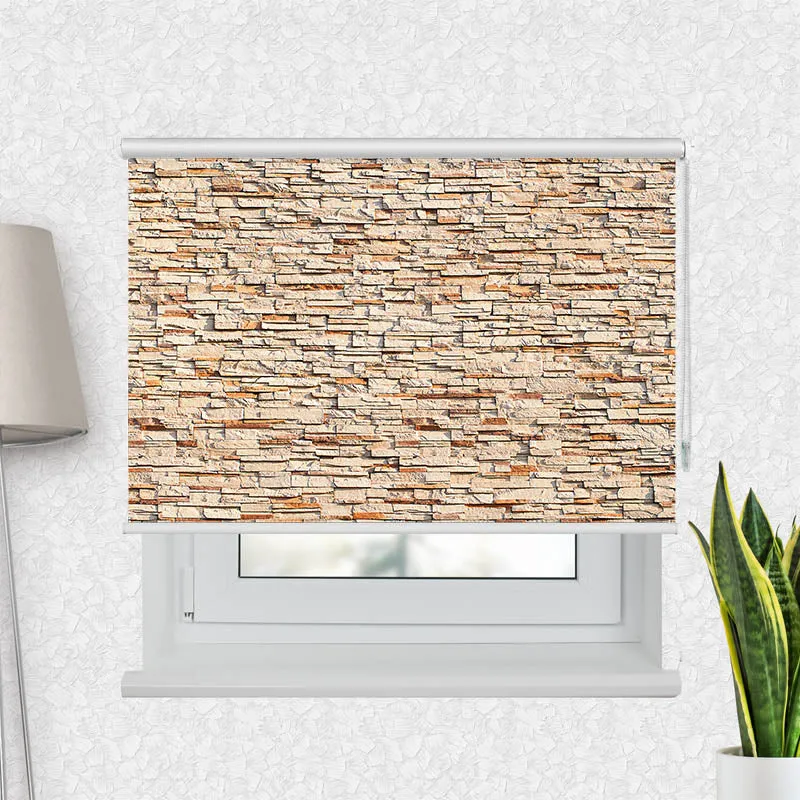 Motivrollo 'Moderne Steinmauer' | Bis B 430 x H 440 cm