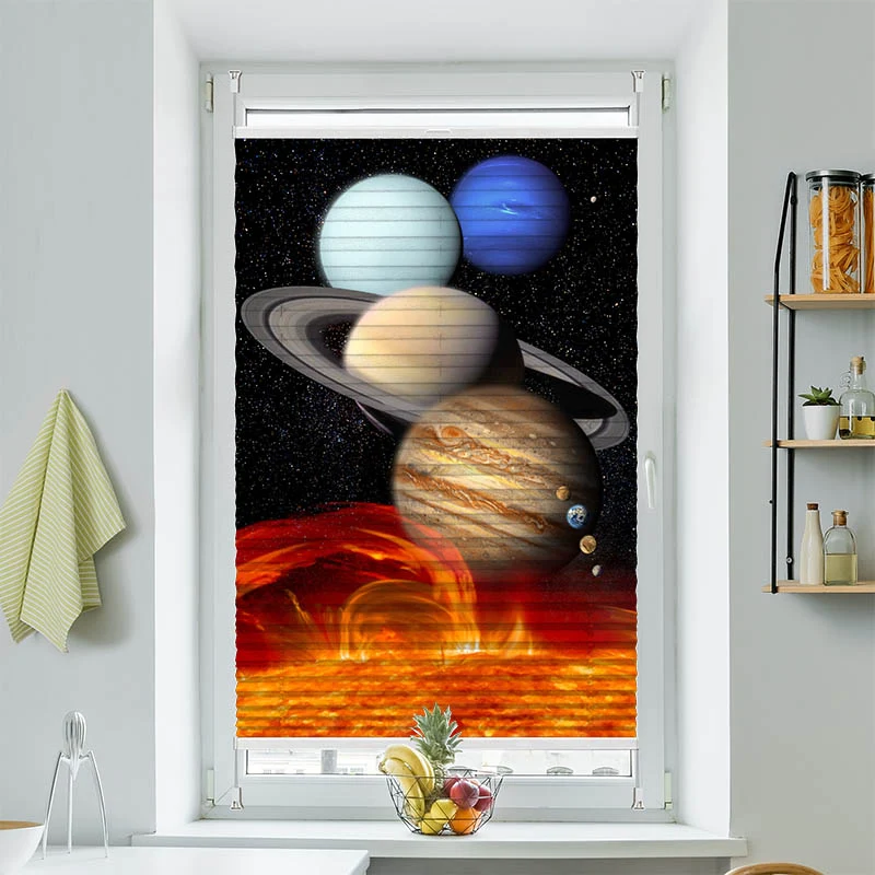 Wabenplissee Motiv "Planeten"