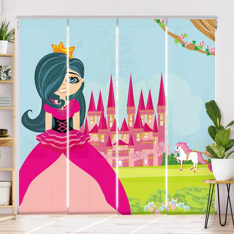 Schiebegardine Motiv "Prinzessin Vor dem Schloss"