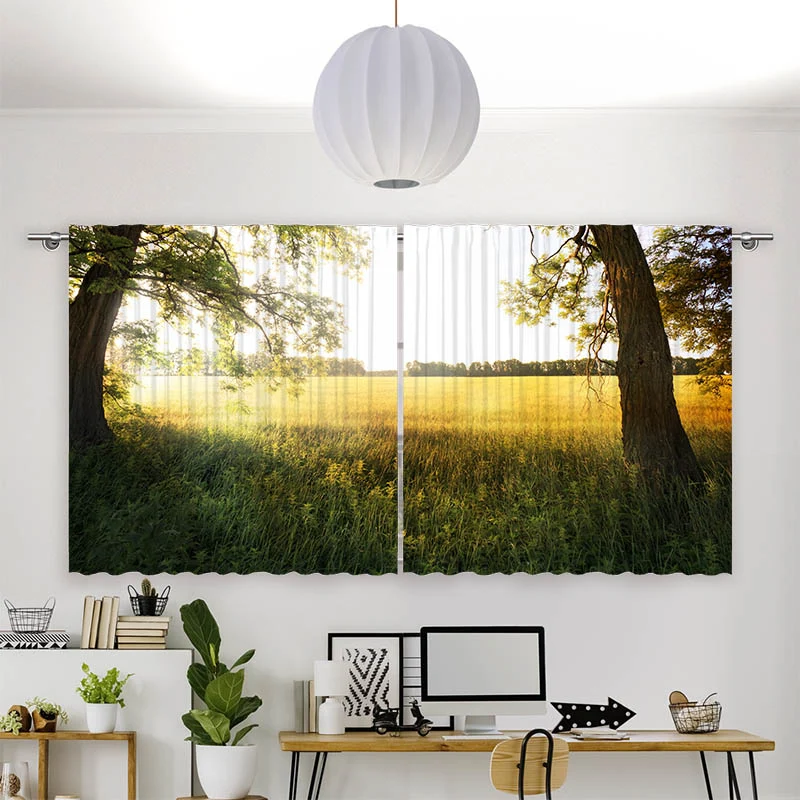 Vorhang Motiv "Feld mit Sonnenlicht"