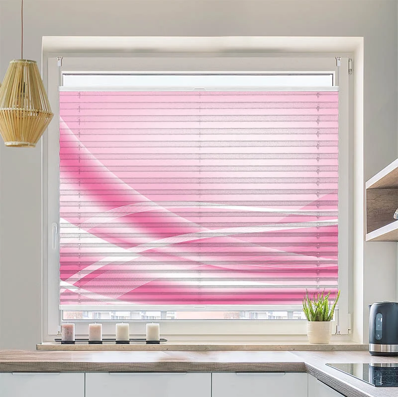 Plissee Motiv "Grafik Rosa"