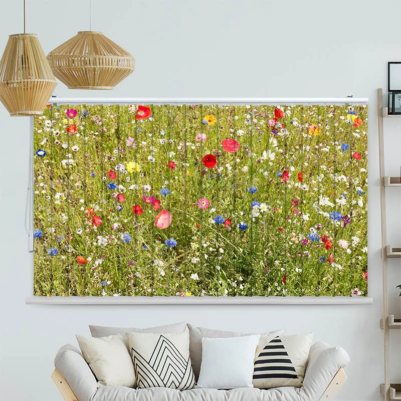 Lamellenvorhang Motiv "Wiese mit Wildblumen"