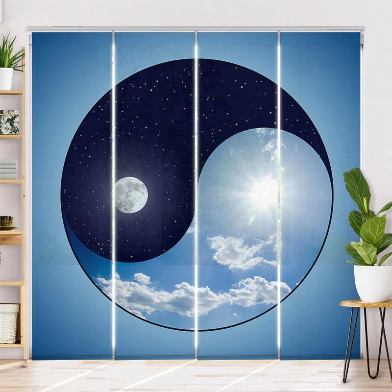 Schiebegardine Motiv "Yin und Yang"