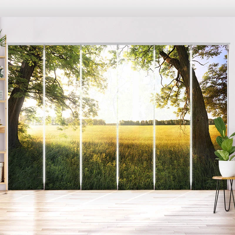 Schiebegardine Motiv "Feld mit Sonnenlicht"