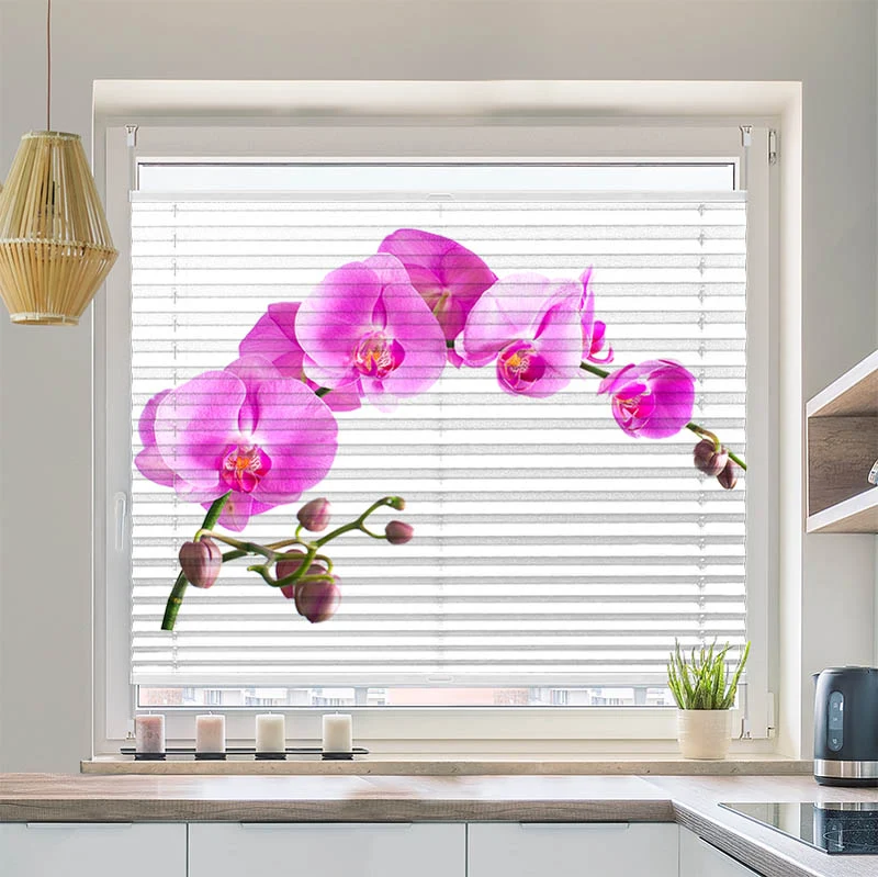 Plissee Motiv "Orchidee"