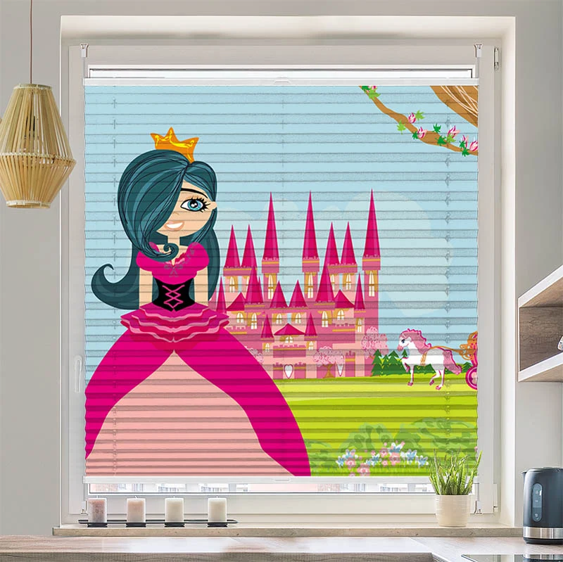 Plissee Motiv "Prinzessin Vor dem Schloss"