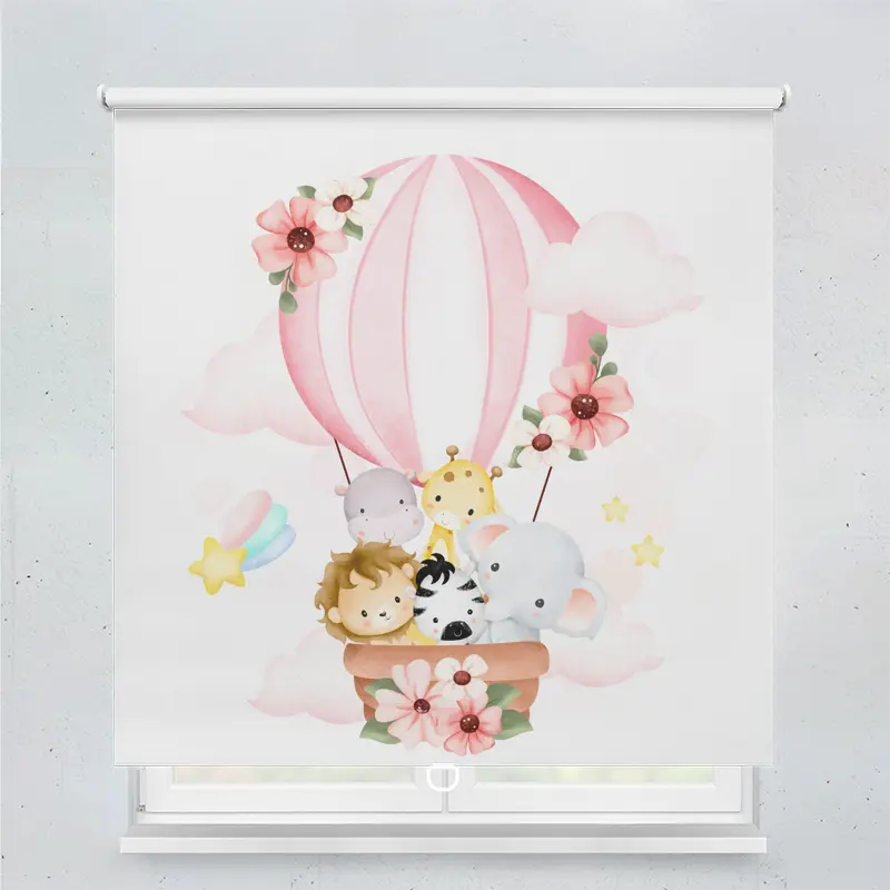Springrollo Motiv "Tierkinder Heissluftballon"