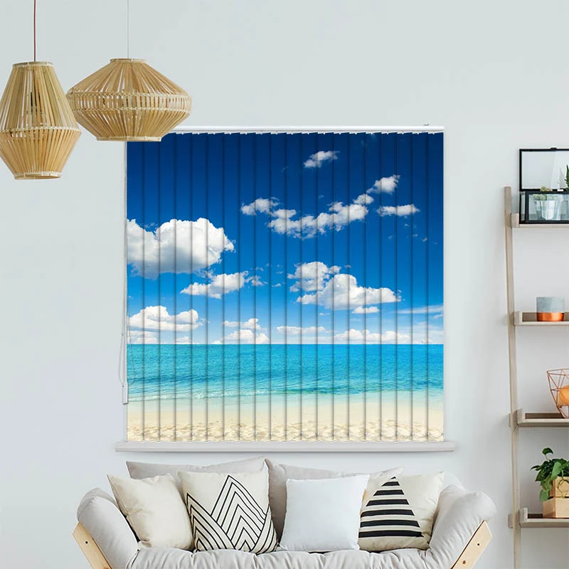 Lamellenvorhang Motiv "Meer Mit Blauem Himmel"