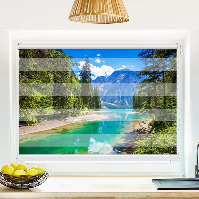 Klemmfix Doppelrollo "Pragser Wildsee" | Klemm Doppelrollo