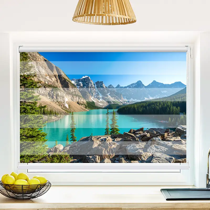 Klemmfix Doppelrollo "Rocky Mountains Canada" | Klemm Doppelrollo