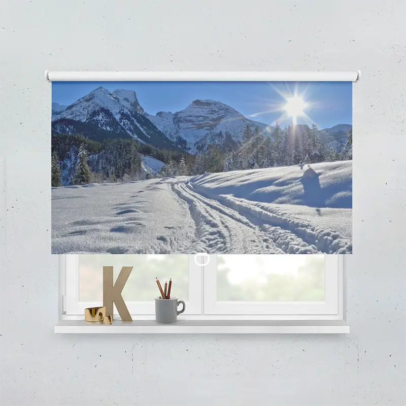 Springrollo Motiv "Berge Schnee"