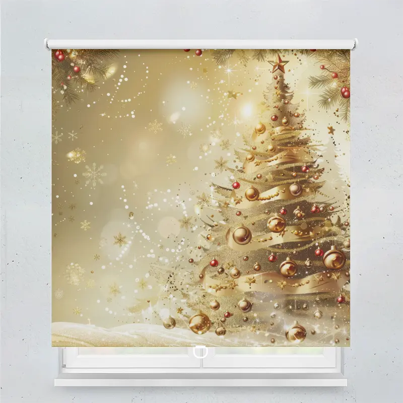 Springrollo Motiv "Goldener Weihnachtsbaum"