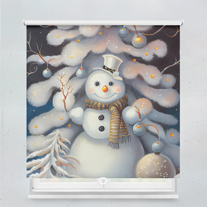 Springrollo Motiv "Schneemann"