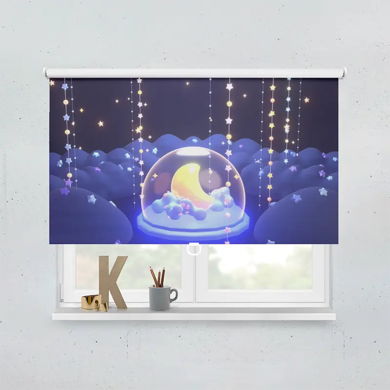 Springrollo Motiv "Mond Und Sterne"