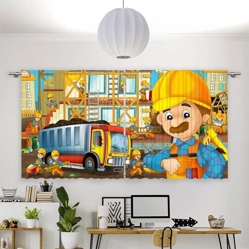 Vorhang Motiv "Baustelle"