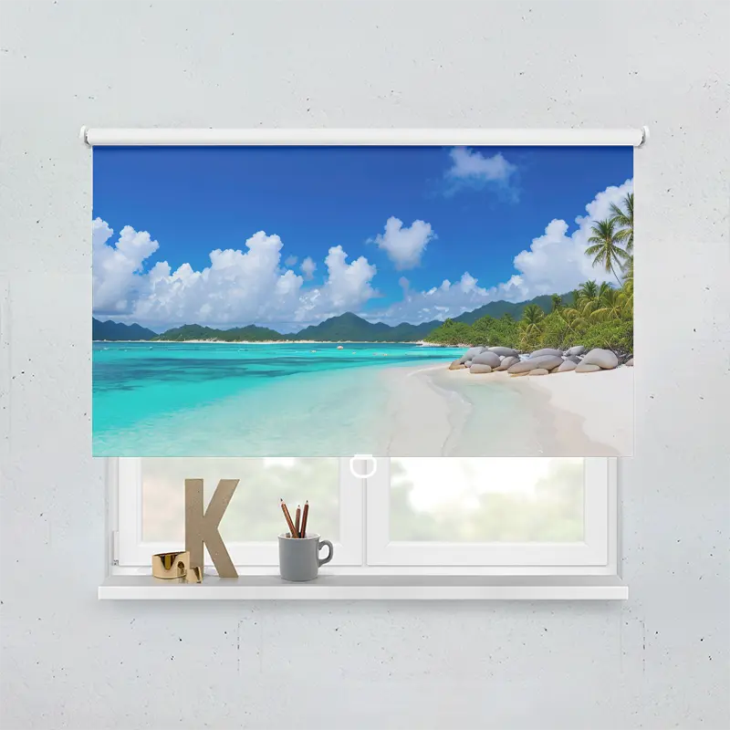 Springrollo Motiv "Maritim Suedsee Bora Bora Meer Palmen"