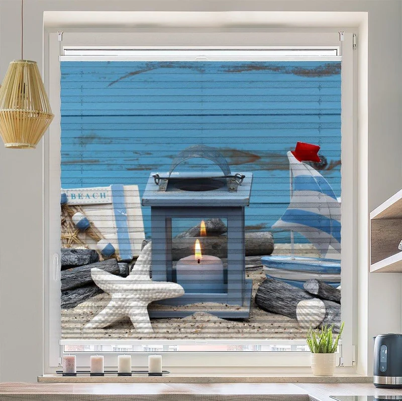 Plissee Motiv "Shabby Sand"