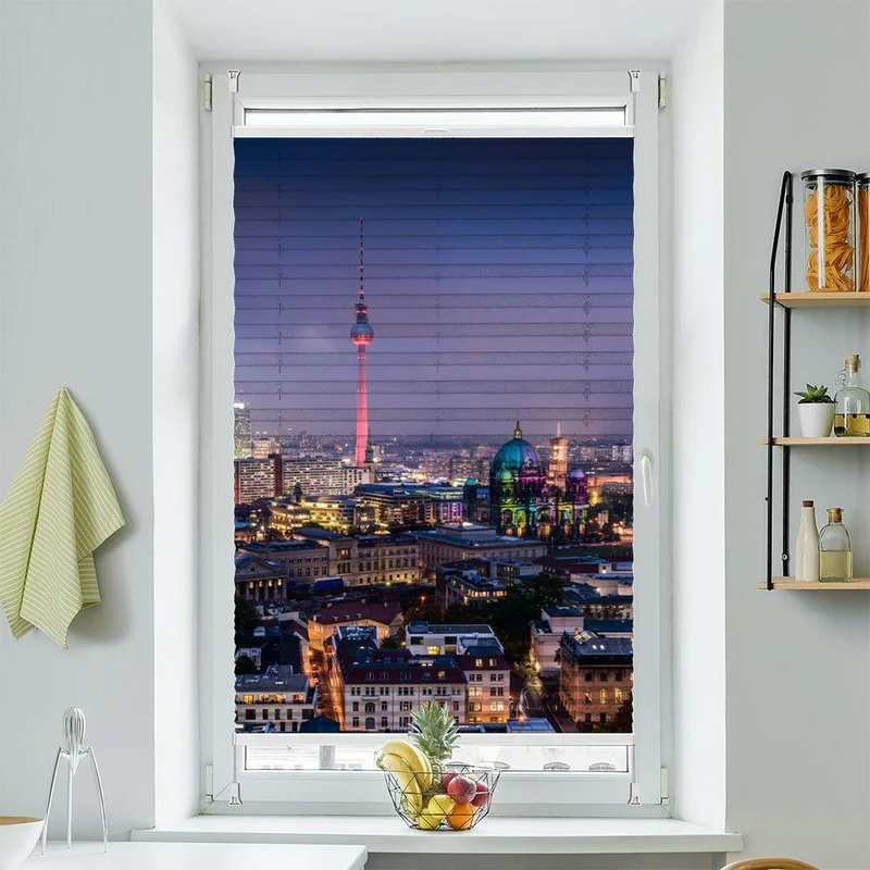 Plissee Motiv "Berlin Skyline"