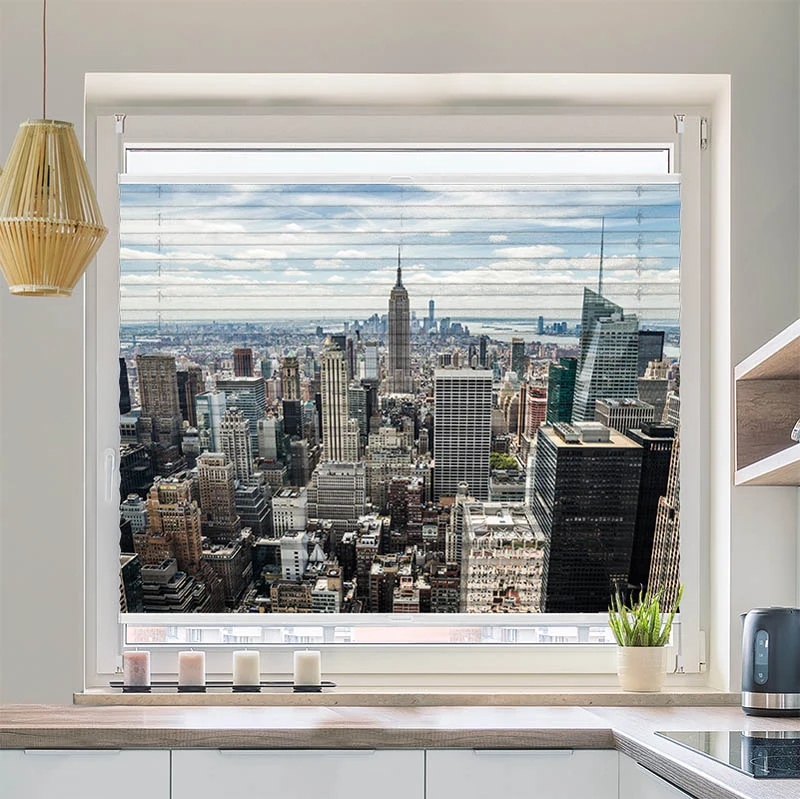 Plissee Motiv "Manhattan Skyline"