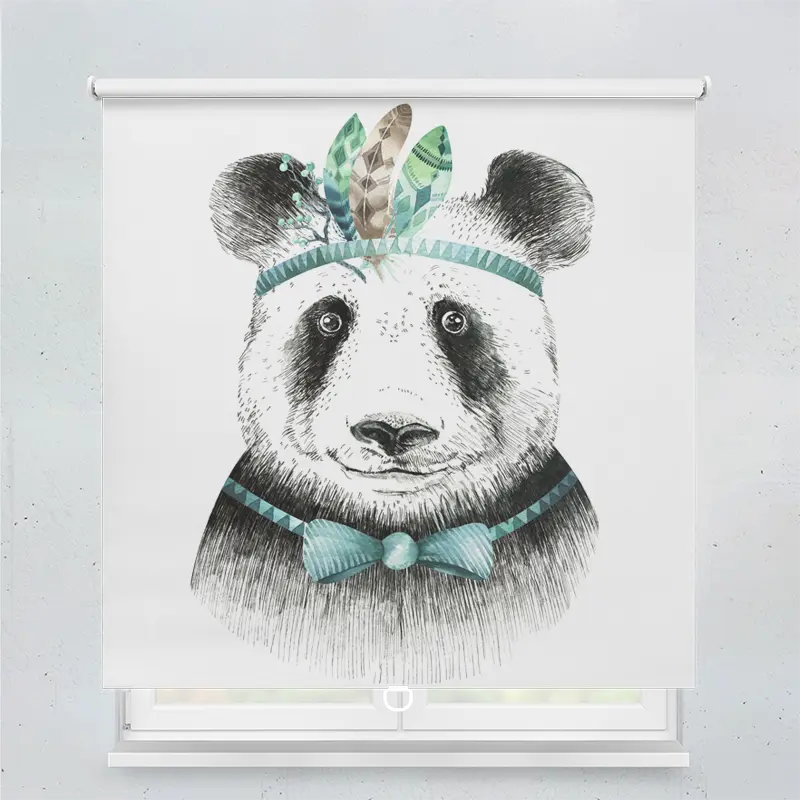 Springrollo Motiv "Panda Zeichnung"