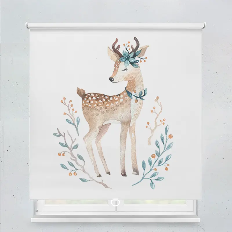 Springrollo Motiv "Rehkitz Gemalt"