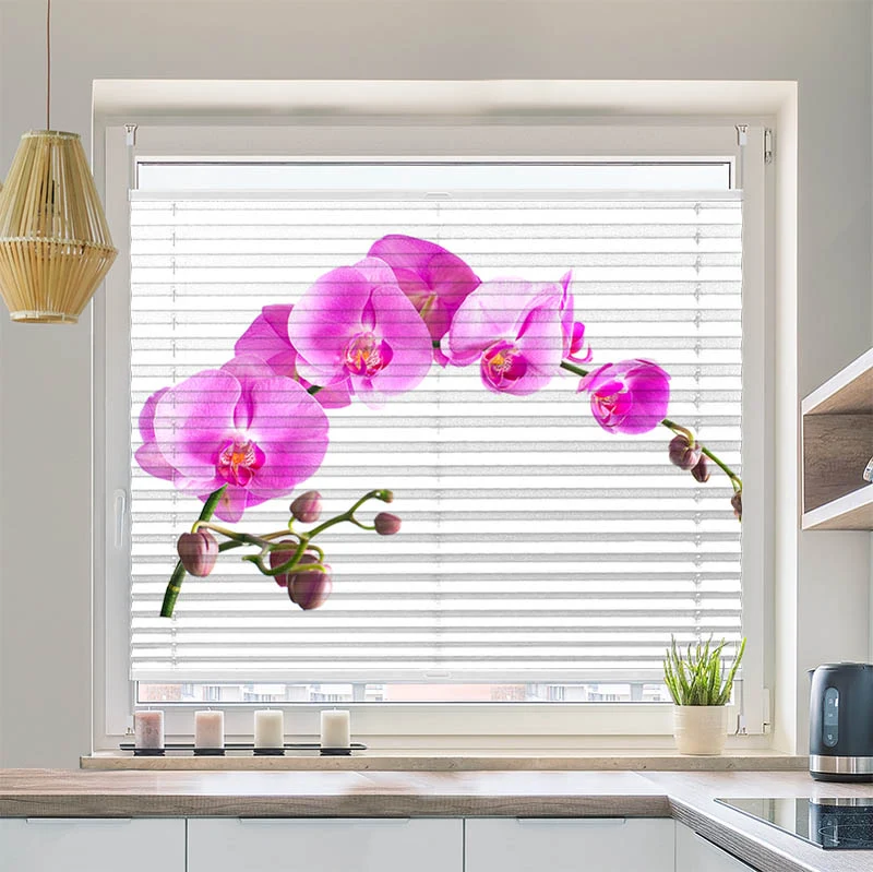 Wabenplissee Motiv "Orchidee"