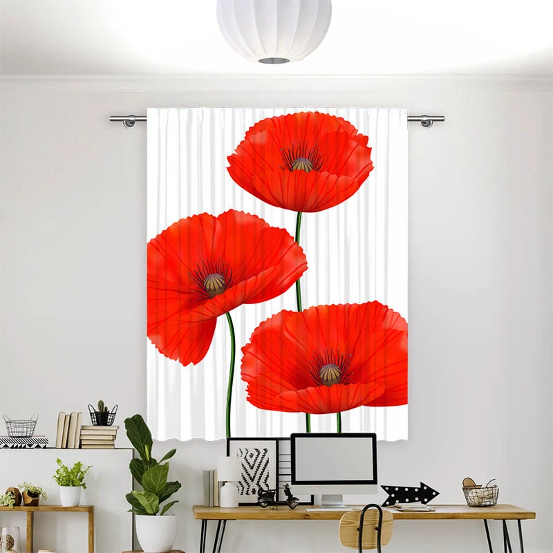 Vorhang Motiv "Mohnblumen"