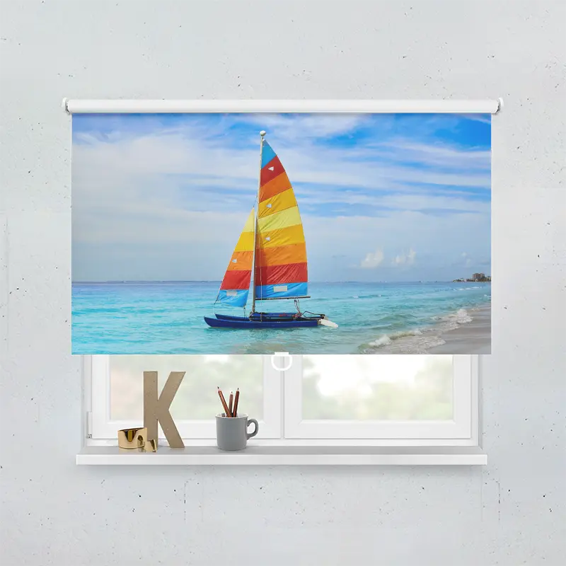 Springrollo Motiv "Meer Segelboot"