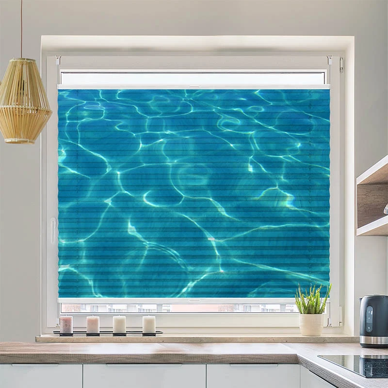 Plissee Motiv "Wasser"