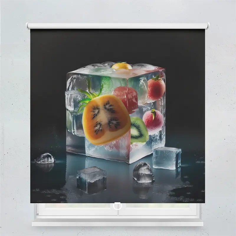 Springrollo Motiv "Eiswuerfel Obst"
