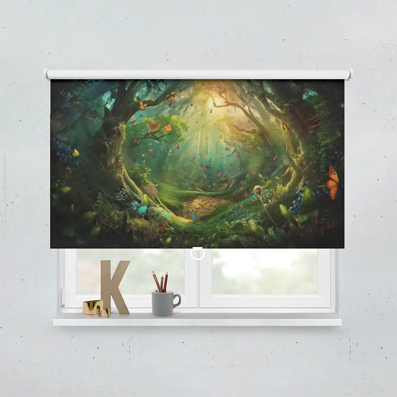 Springrollo Motiv "Wald Mystisch Illustration"