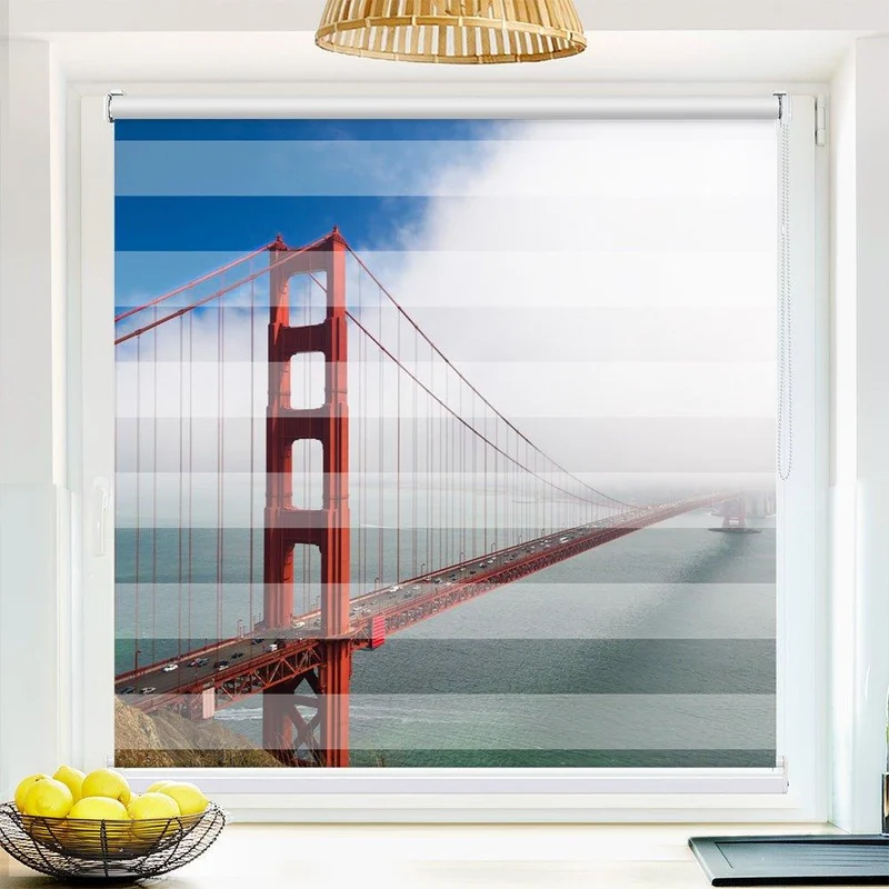 Klemmfix Doppelrollo "Golden Gate Bridge" | Klemm Doppelrollo