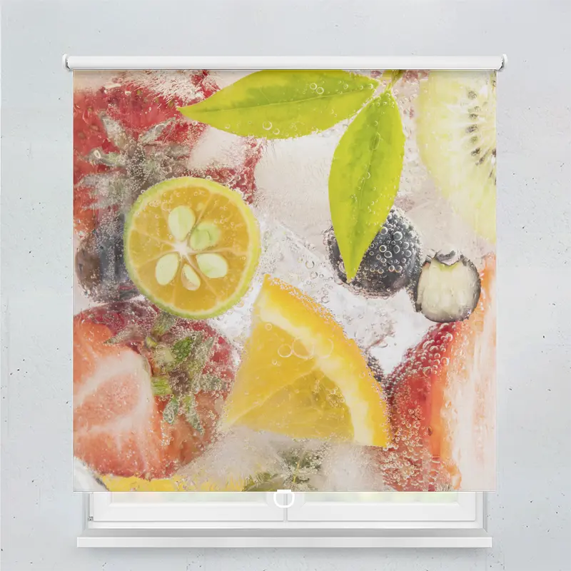 Springrollo Motiv "Frische Fruechte Gefrostet"