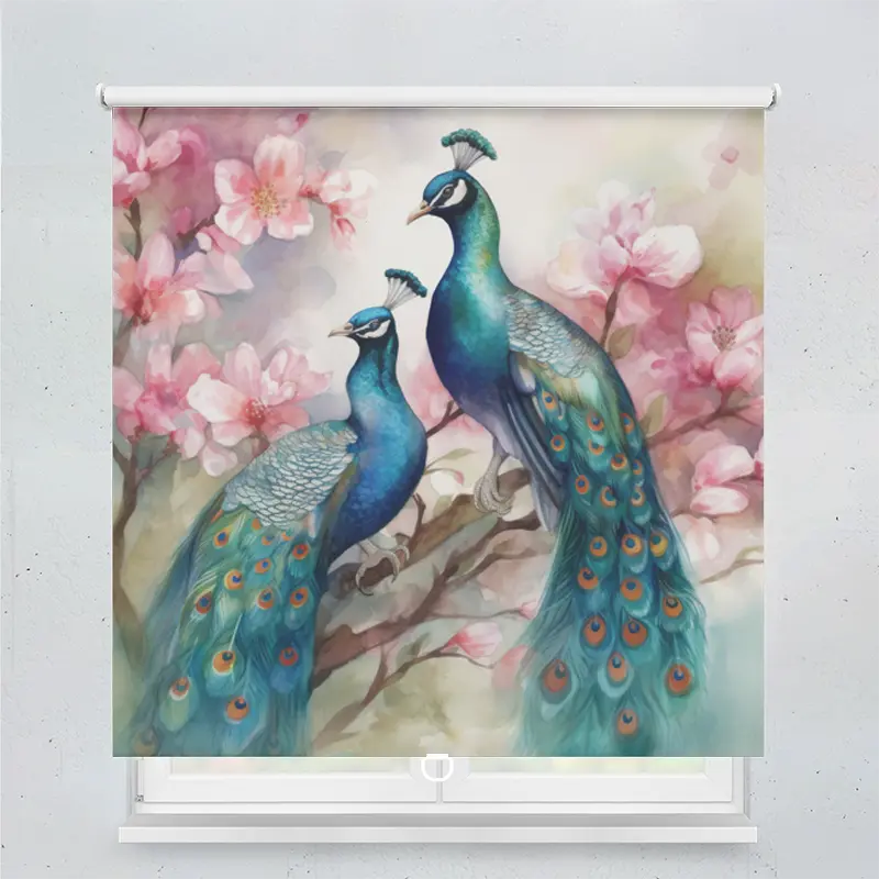 Springrollo Motiv "Pfau Gemalt"
