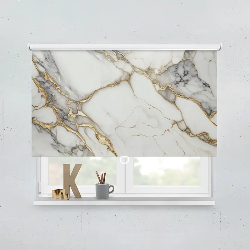 Springrollo Motiv "Marmor Hintergrund Weiss"