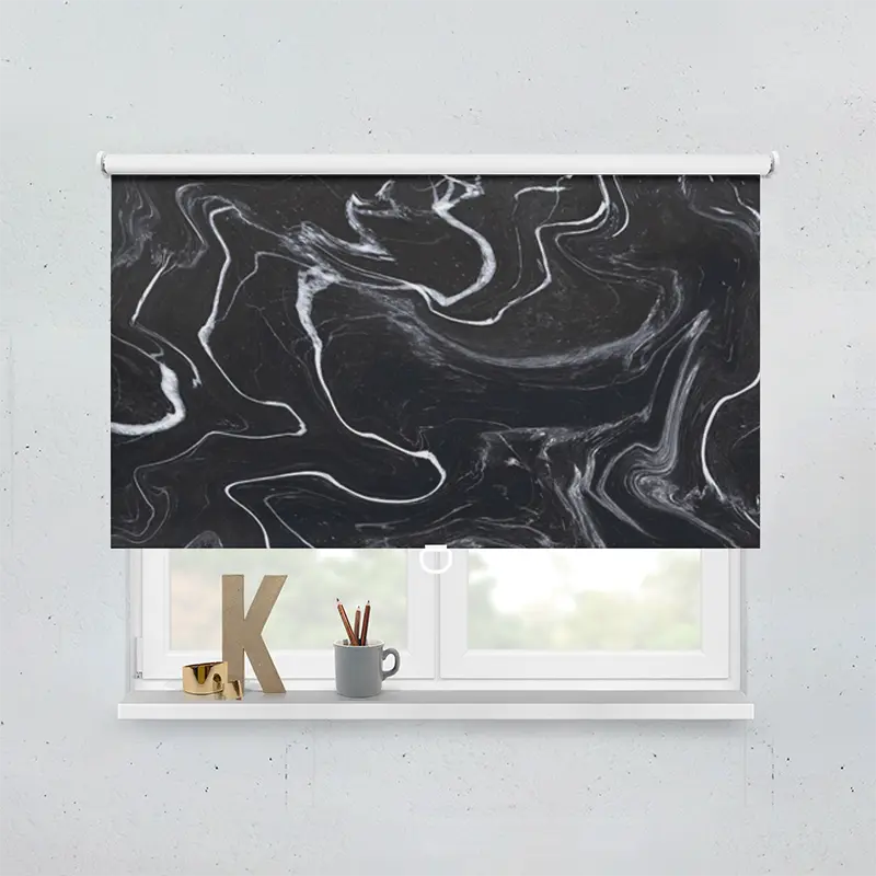 Springrollo Motiv "Fluid Schwarz Weiss"