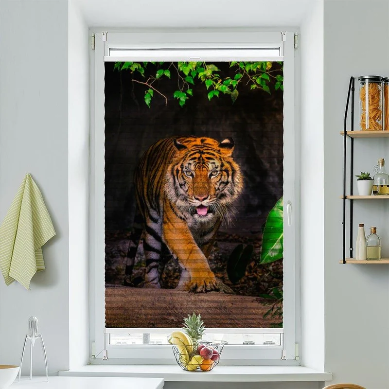 Plissee Motiv "Tiger Indien"