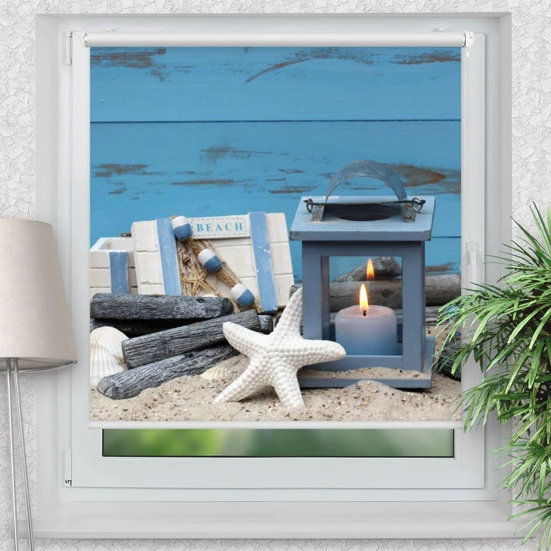 Klemmfix Rollo "Shabby Sand" | Motiv-Klemmrollo