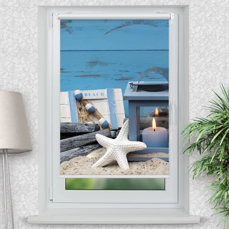 Klemmfix Rollo "Shabby Sand" | Motiv-Klemmrollo