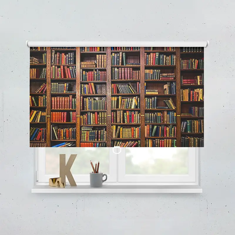 Springrollo Motiv "Altes Bücherregal"