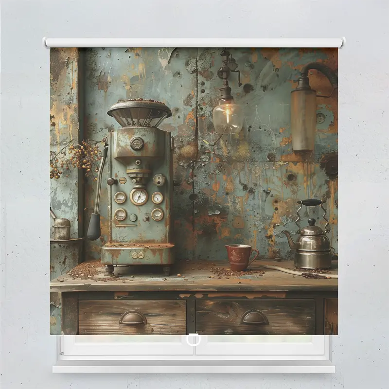 Springrollo Motiv "Alte Kaffeemaschine"