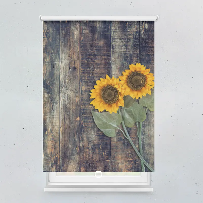Springrollo Motiv "Sonnenblumen Shabby Chic"