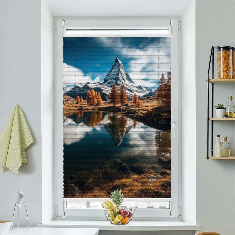 Plissee Motiv "Matterhorn See Gipfel"